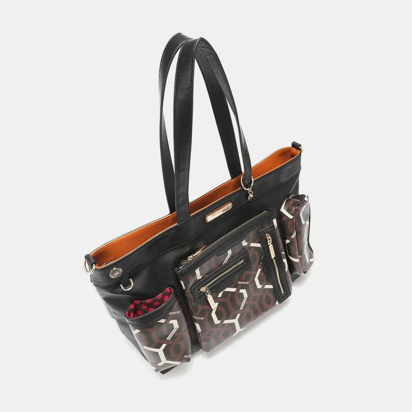 Bolso grande con estampado geométrico de Nicole Lee USA