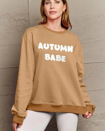 Simply Love Full Size AUTUMN BABE Graphic Sweatshirt - ShopEasier