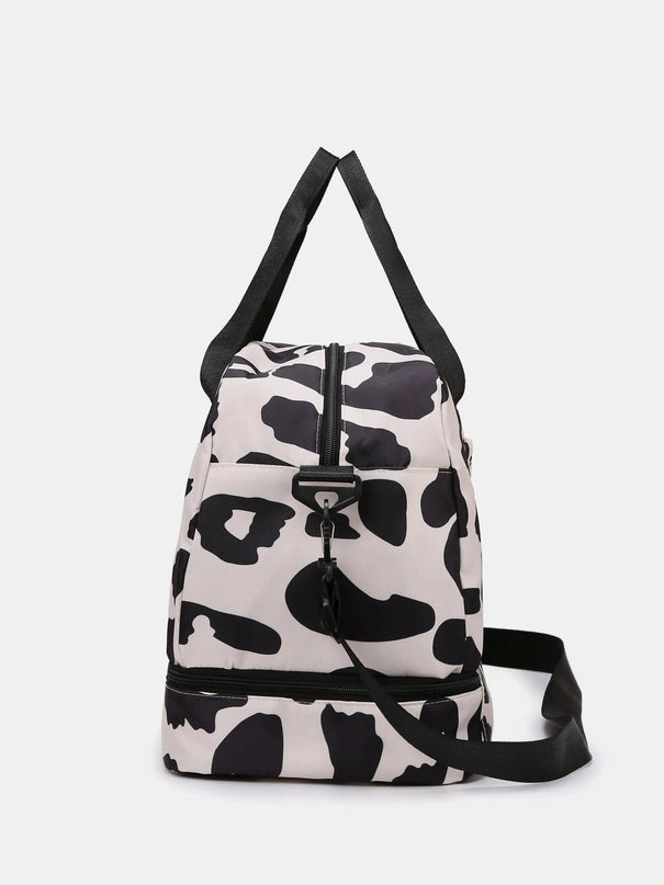 Bolsa de viaje de tela Oxford con estampado de leopardo