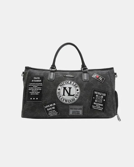 Bolso de viaje con parche de mezclilla de Nicole Lee USA