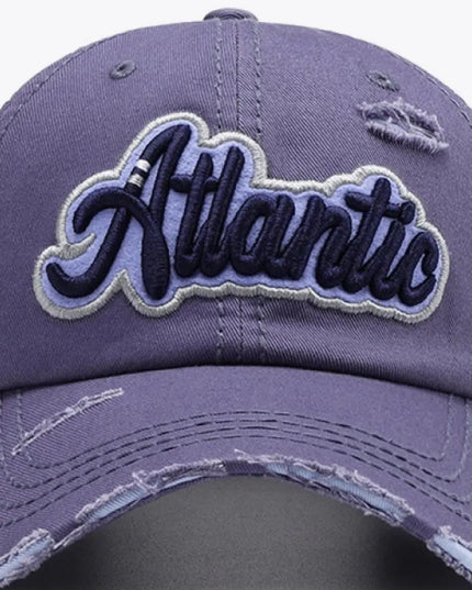 ATLANTIC Graphic Distressed Baseball Cap - ShopEasier