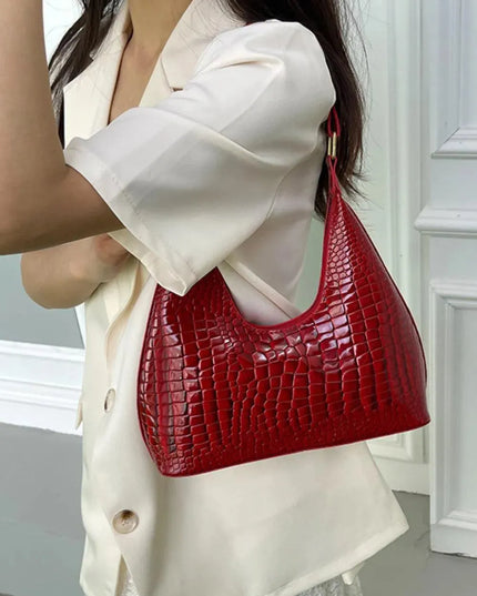 PU Leather Stone Texture Shoulder Bag