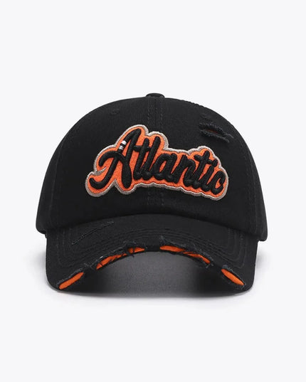 ATLANTIC Graphic Distressed Baseball Cap - ShopEasier