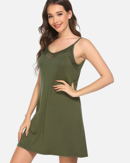 Scoop Neck Spaghetti Strap Lounge Dress