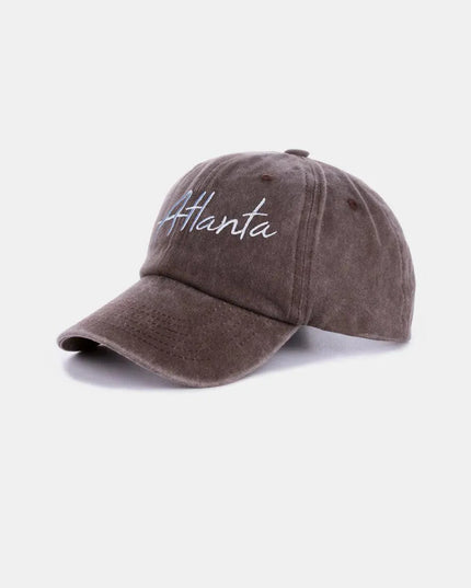 Zenana Washed ATLANTA Embroidered Baseball Cap - ShopEasier