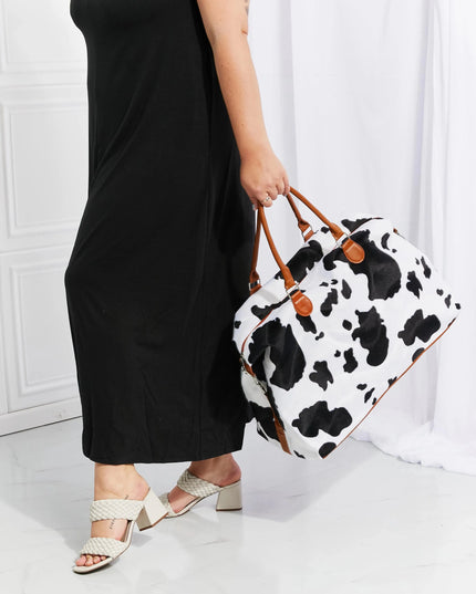 Bolso de fin de semana de felpa con estampado animal