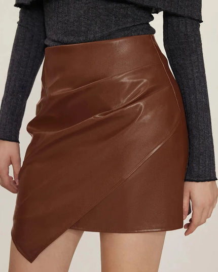 Elasticated Mini Skirt with Concealed Zipper