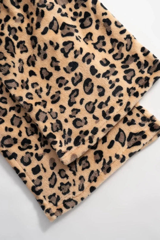 Pantalones anchos con estampado de leopardo