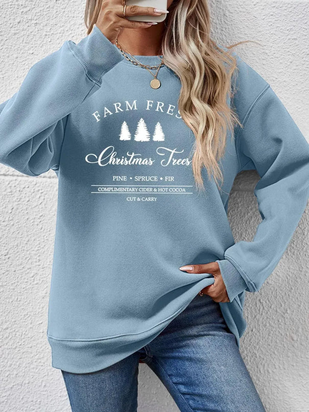 Graphic Print Oversized Sweatshirt with Dropped Shoulders