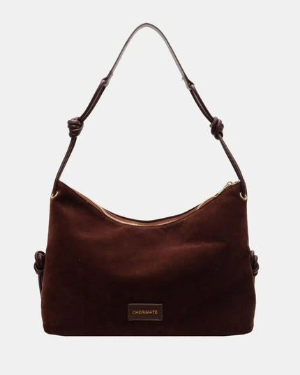 Suede Large Shoulder Bag