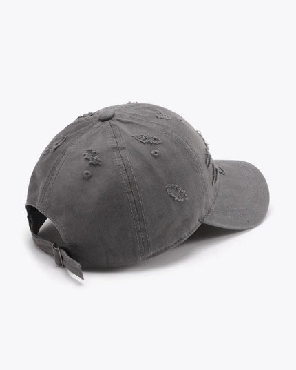 Distressed Adjustable Baseball Cap - ShopEasier