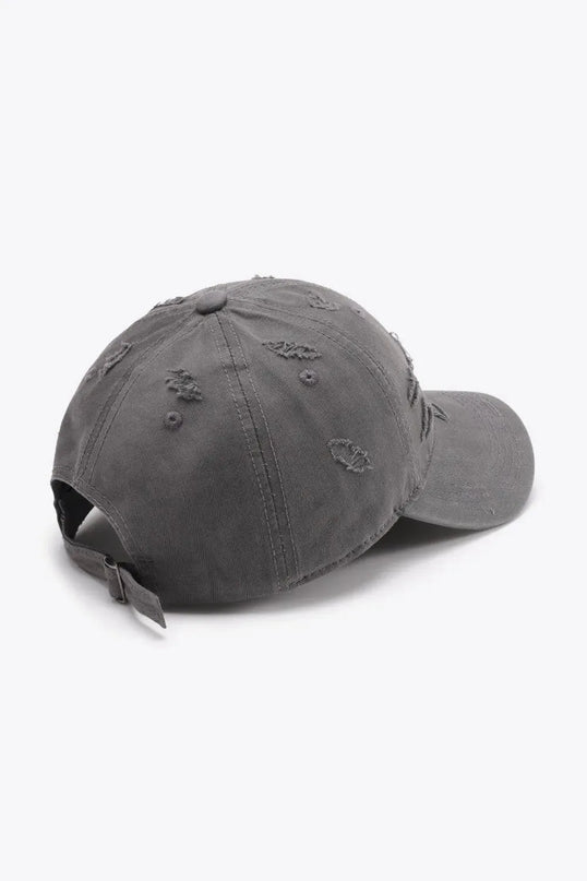 Distressed Adjustable Baseball Cap - ShopEasier