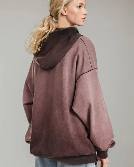 Cozy Cotton Drop Shoulder Hoodie with Front Pocket