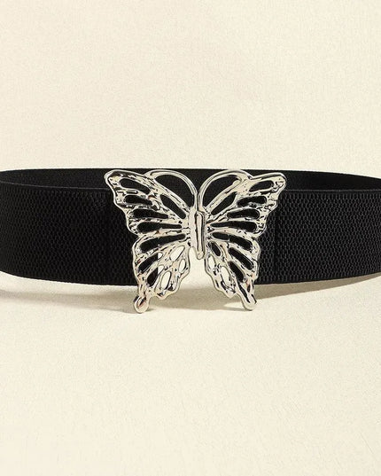 Butterfly Alloy Buckle Elastic Belt - ShopEasier