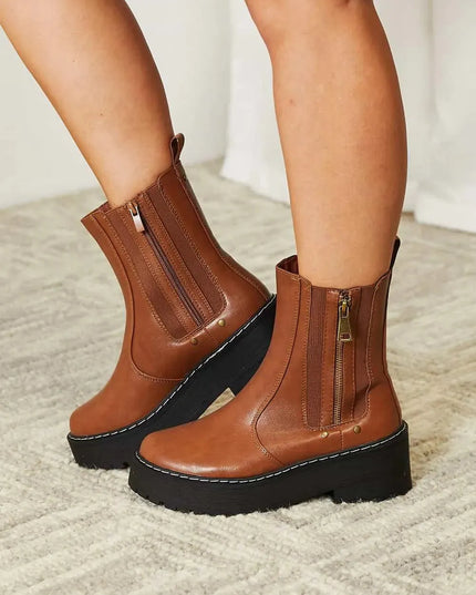 Forever Link Side Zip Platform Boots