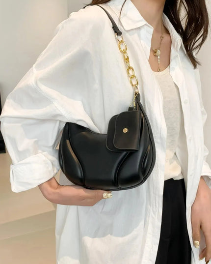 PU Leather Shoulder Bag with EarPods Bag