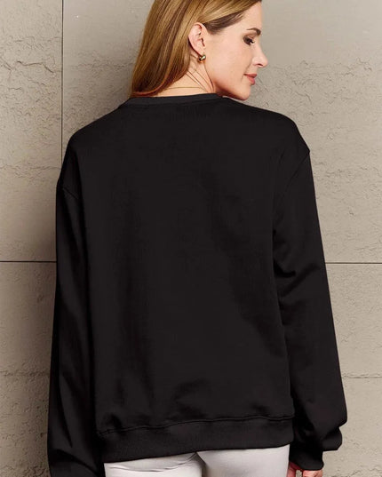 Simply Love Full Size 2024 Round Neck Dropped Shoulder Sweatshirt - ShopEasier