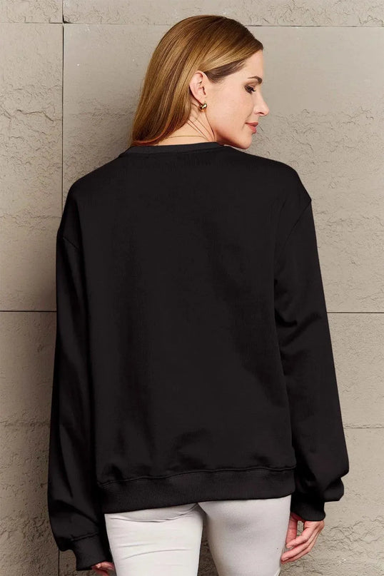 Simply Love Full Size 2024 Round Neck Dropped Shoulder Sweatshirt - ShopEasier