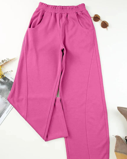 Comfy Pocketed Elastic Waist Lounge Pants