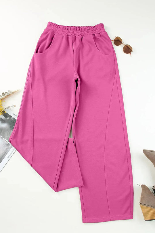 Comfy Pocketed Elastic Waist Lounge Pants