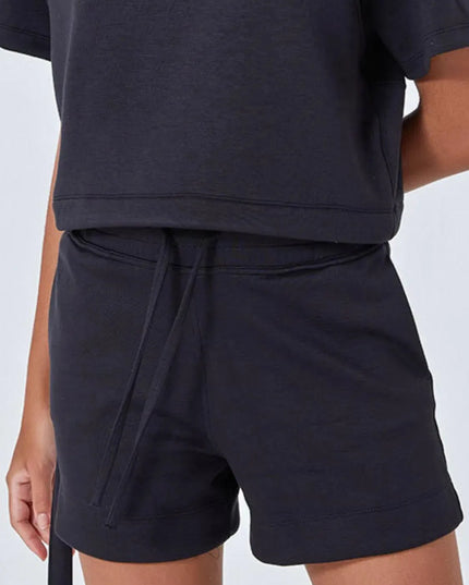 Casual Opaque Drawstring Shorts with Convenient Pockets