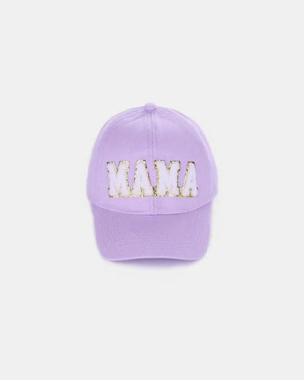 Gorra de béisbol con parche de chenilla MAMA 