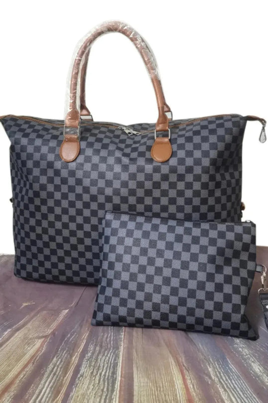 Conjunto de bolsos de dos piezas a cuadros