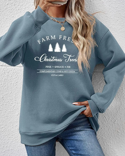 Graphic Print Oversized Sweatshirt with Dropped Shoulders