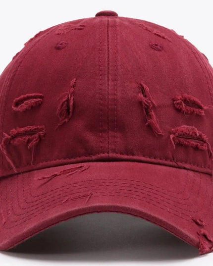 Distressed Adjustable Baseball Cap - ShopEasier