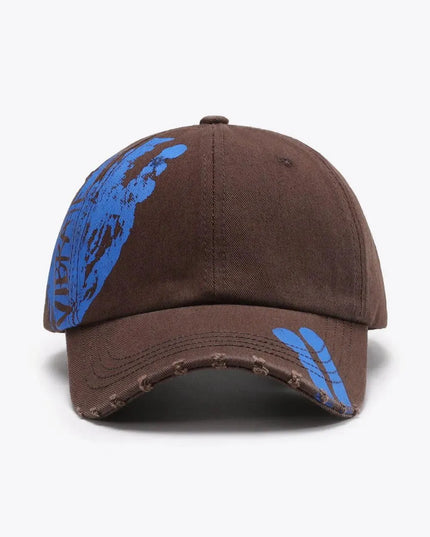 VIBRA Graphic Distressed Adjustable Baseball Cap - ShopEasier