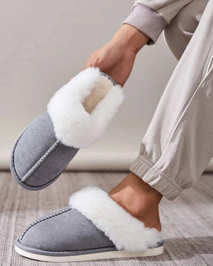 Cozy Faux Fur Round-Toe Slippers