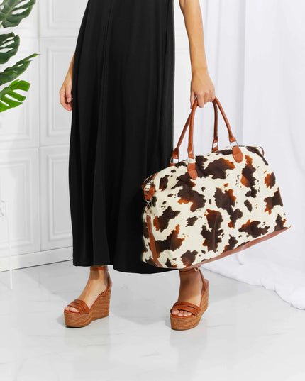 Bolso de fin de semana de felpa con estampado animal