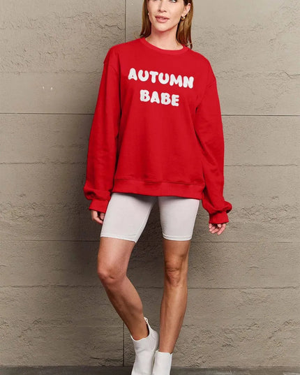 Simply Love Full Size AUTUMN BABE Graphic Sweatshirt - ShopEasier