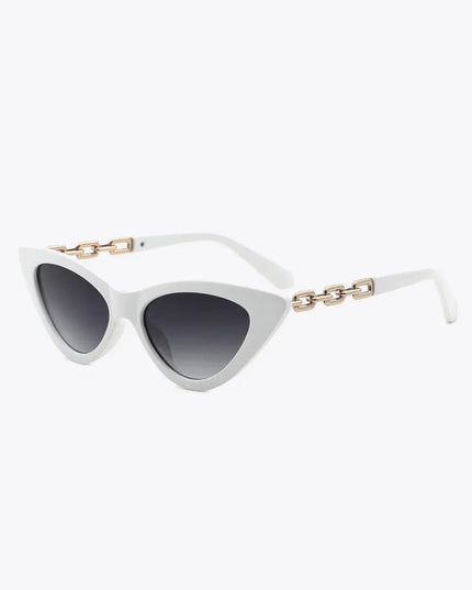 Chain Detail Cat-Eye Sunglasses - ShopEasier