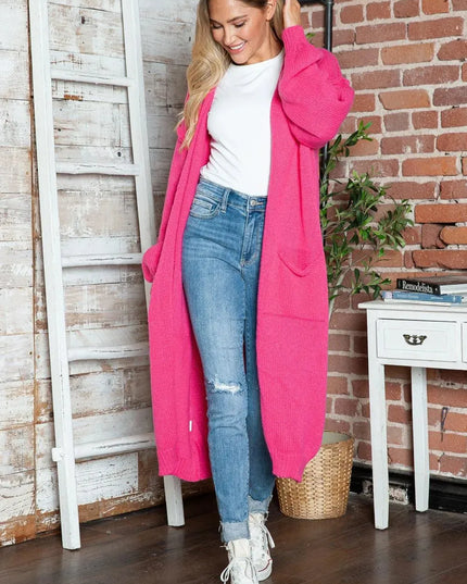 Letter Dropped Shoulder Long Sleeve Cardigan - ShopEasier