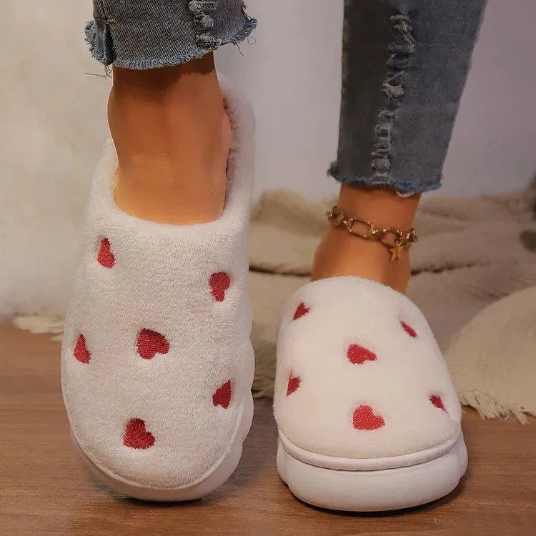 Zapatos planos con punta redonda y diseño de corazón encantador