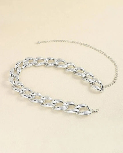 Acrylic 1.2-Inch Wide Curb Chain Belt