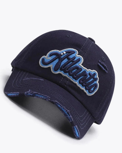 ATLANTIC Graphic Distressed Baseball Cap - ShopEasier