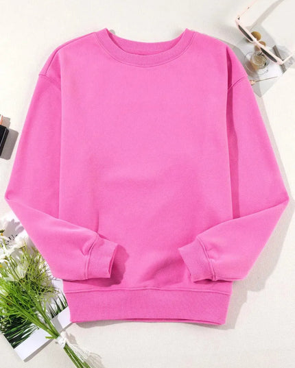 Classic Opaque Long Sleeve Crew Neck Sweatshirt