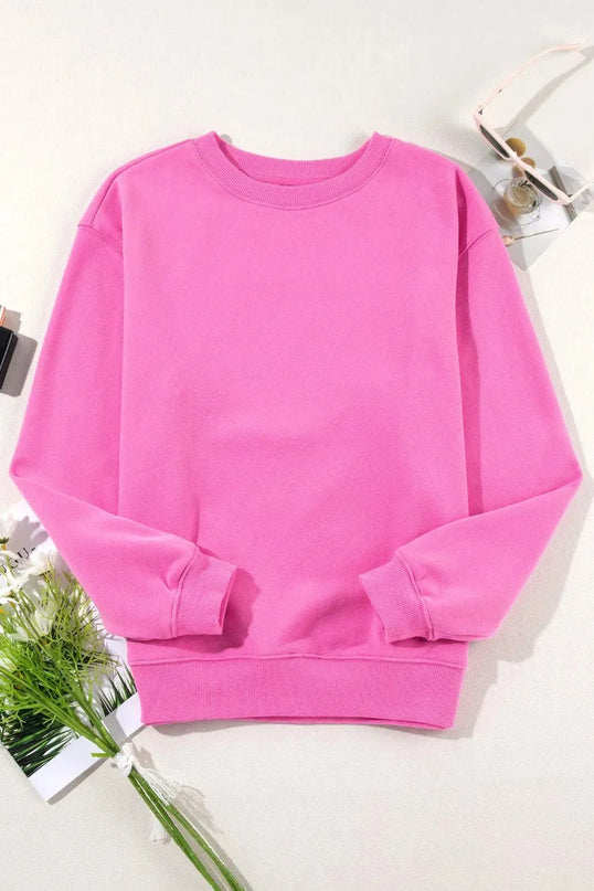 Classic Opaque Long Sleeve Crew Neck Sweatshirt