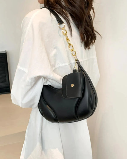 PU Leather Shoulder Bag with EarPods Bag