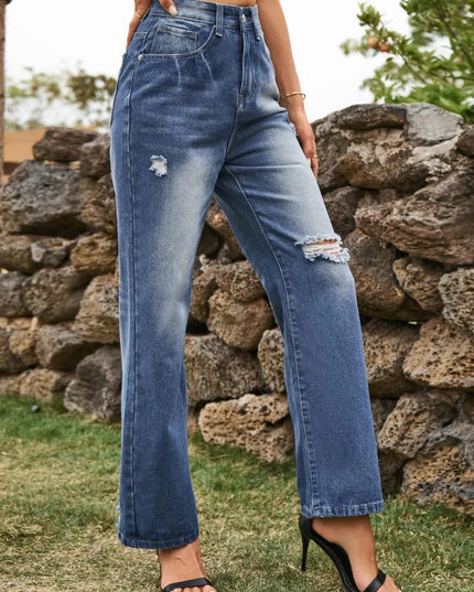 Distressed Jeans with Pockets - ShopEasier