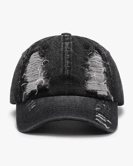 Distressed Cotton Baseball Cap - ShopEasier