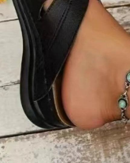 Sandalias de tacón bajo con punta abierta y lazo elegante