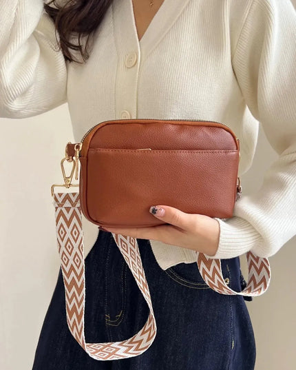 Small PU Leather Crossbody Bag with Single Strap