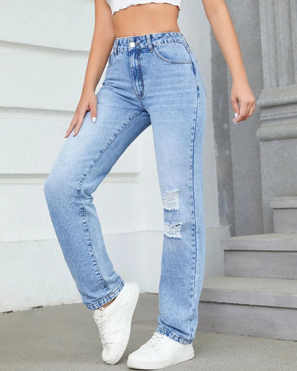 Distressed Jeans with Pockets - ShopEasier