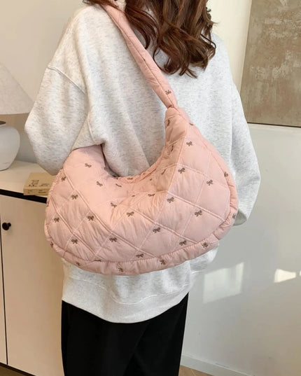 Bow Polyester Shoulder Bag