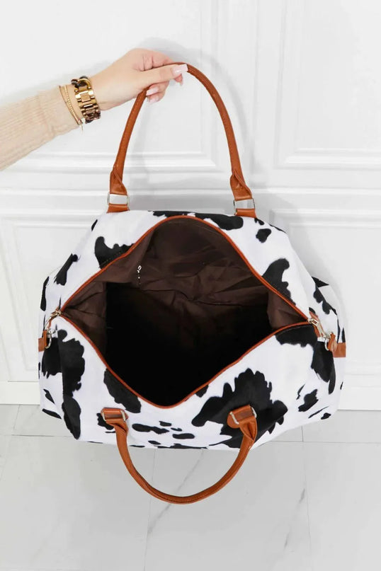 Bolso de fin de semana de felpa con estampado animal