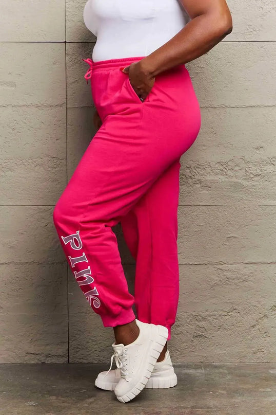 Pantalones deportivos elegantes con gráficos en color rosa para una comodidad diaria