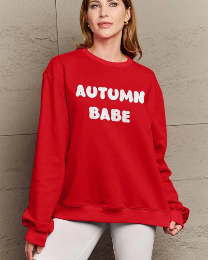 Simply Love Full Size AUTUMN BABE Graphic Sweatshirt - ShopEasier